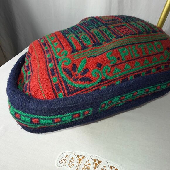 Vintage 1960s Italian Tapestry Handbag | “ROMA” Basilica & Capitoline Wolf Scene - Picture 9 of 12